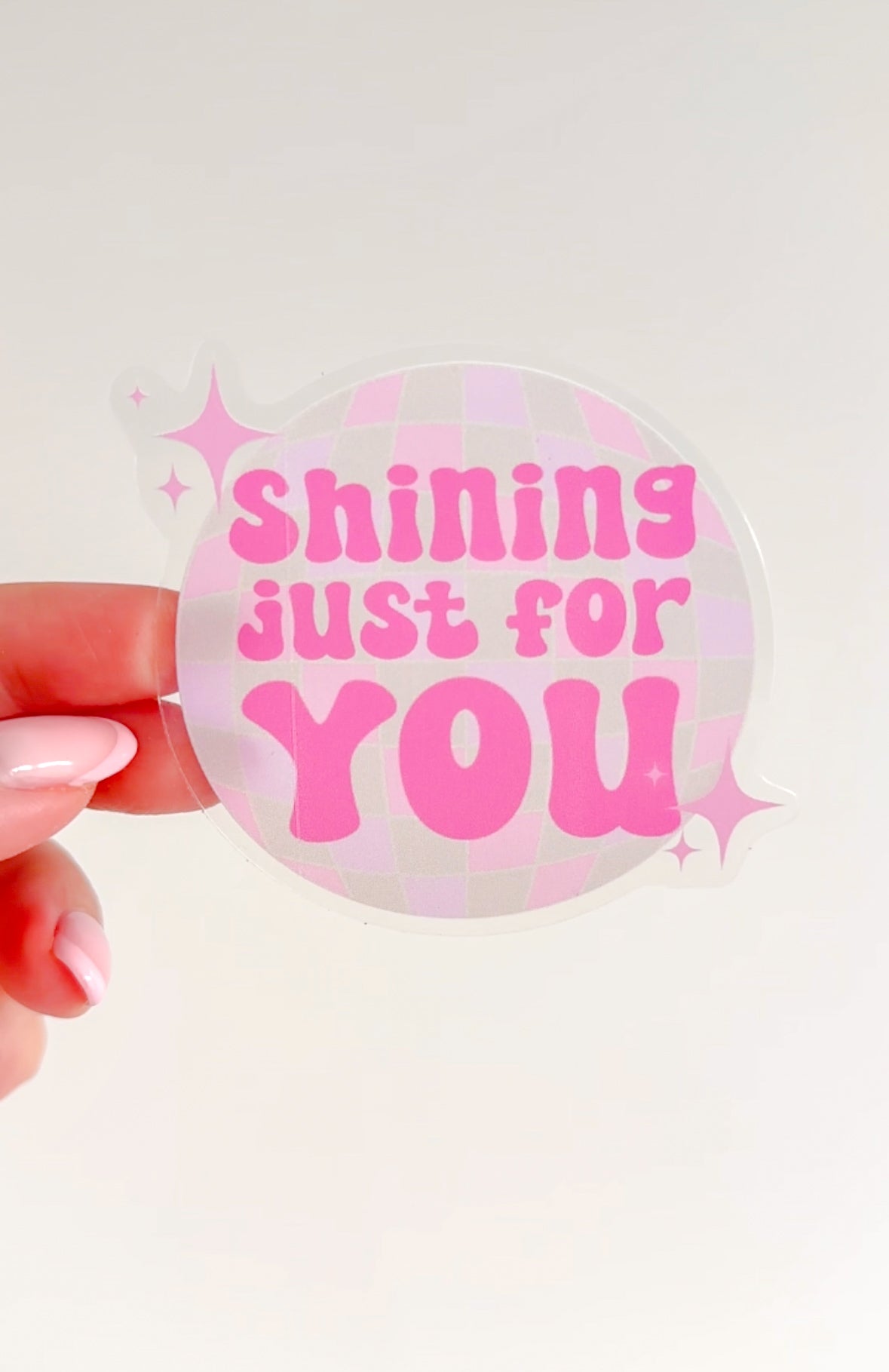 Mirrorball Clear Sticker