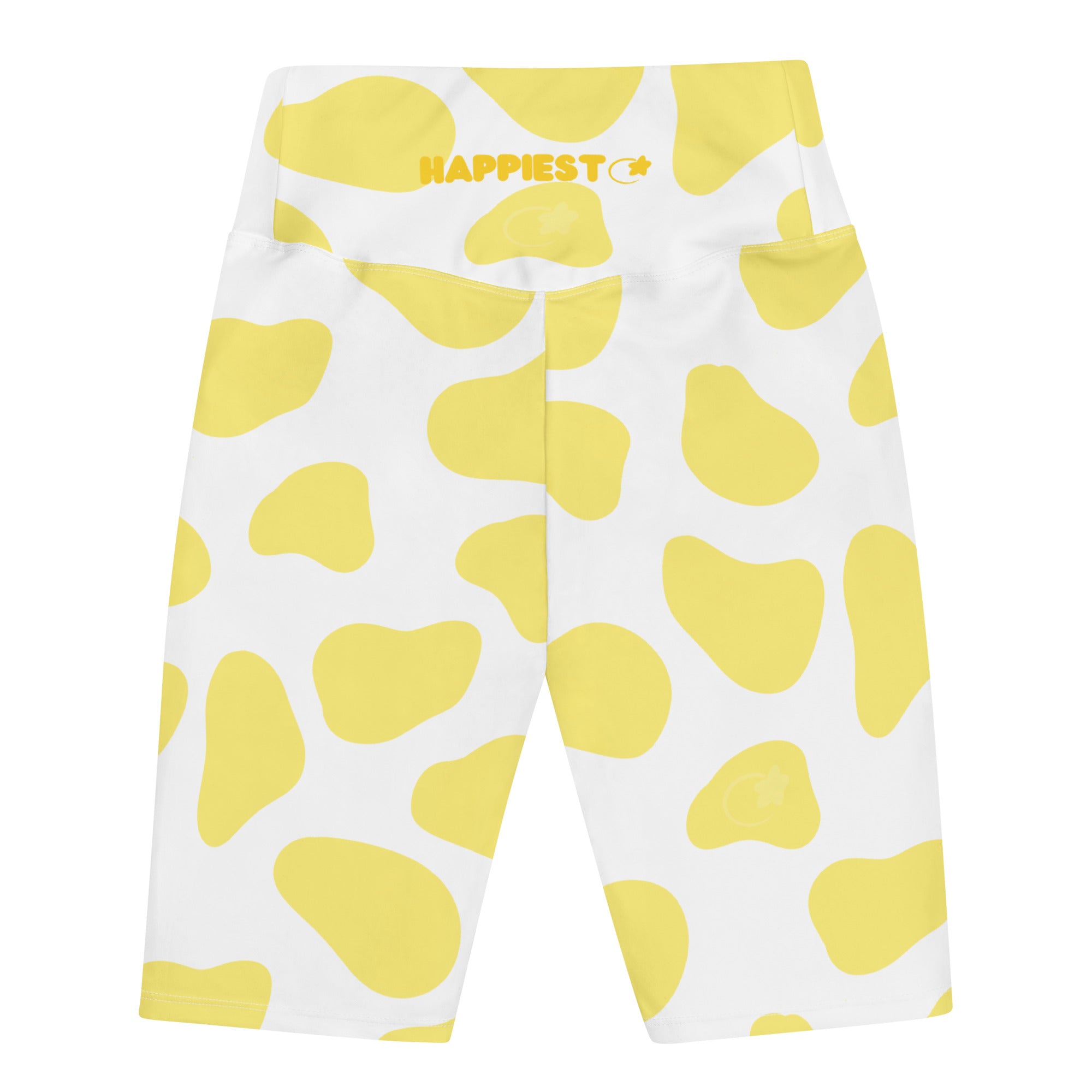 Yellow Cow Biker Shorts
