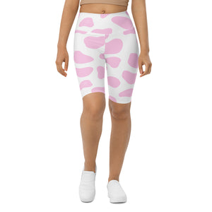 Pink Cow Biker Shorts