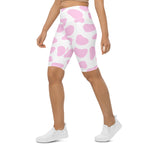 Load image into Gallery viewer, Pink Cow Biker Shorts
