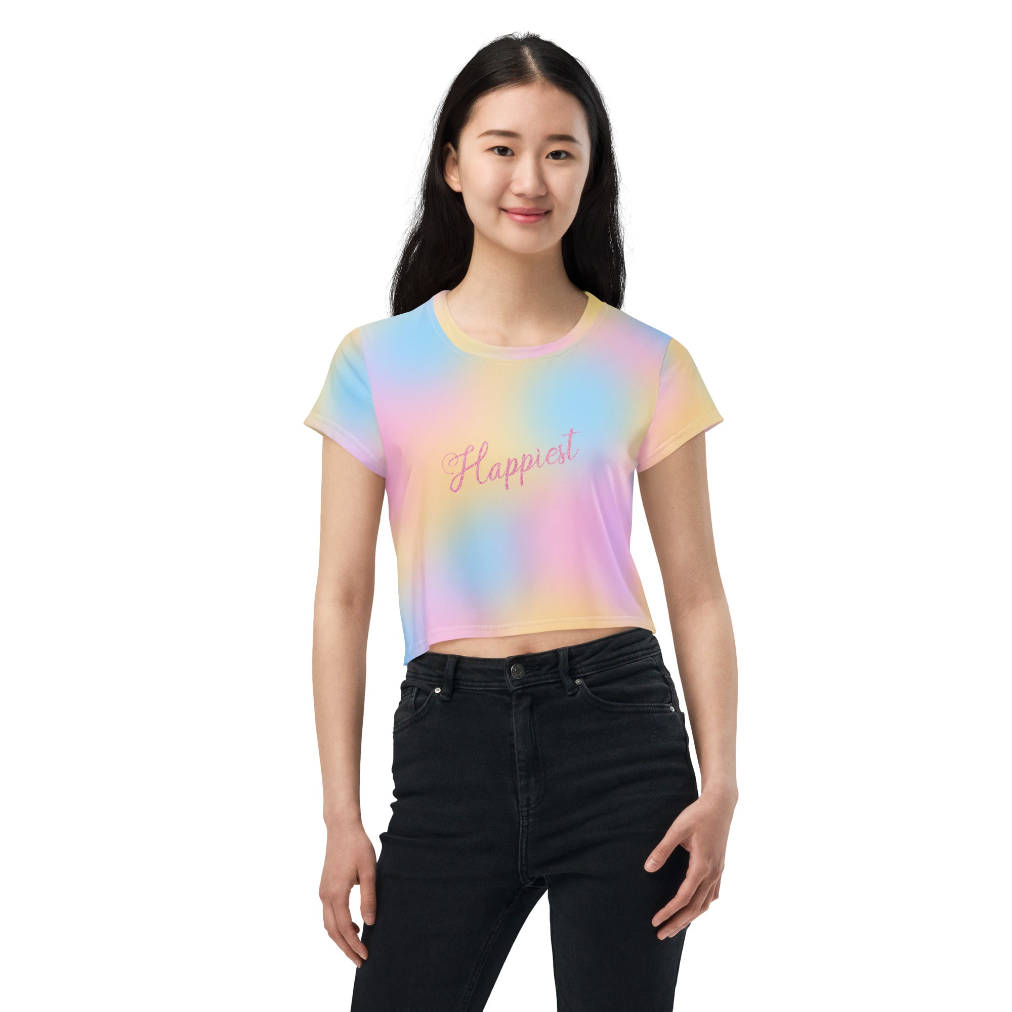 Lover All-Over Print Crop Tee