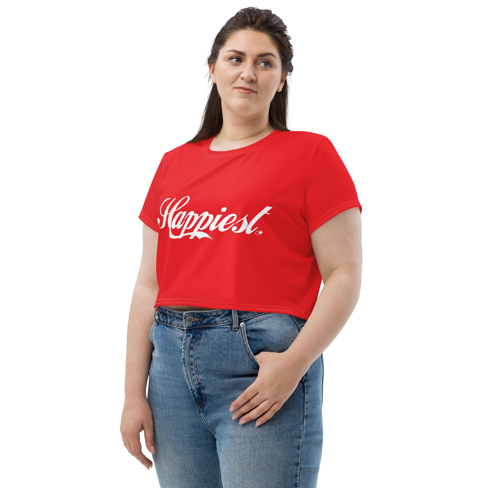 Red Soda All-Over Print Crop Tee