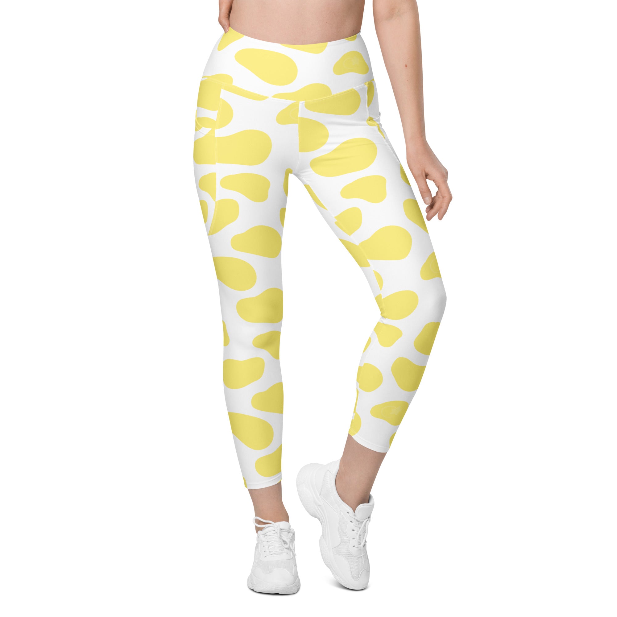 Yellow Cow Leggings with pockets