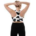 Load image into Gallery viewer, Cow Longline sports bra
