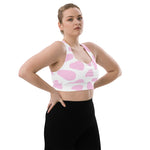 Load image into Gallery viewer, Pink Cow Longline sports bra
