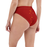 Load image into Gallery viewer, Red Recycled high-waisted bikini bottom
