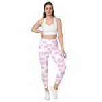 Load image into Gallery viewer, Pink Cow Leggings with pockets
