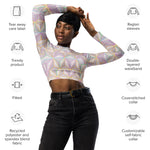 Load image into Gallery viewer, Rainbow Spaceship Recycled long-sleeve crop top
