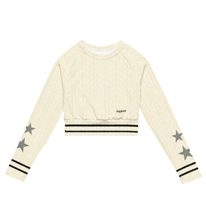 Folklore Recycled long-sleeve crop top
