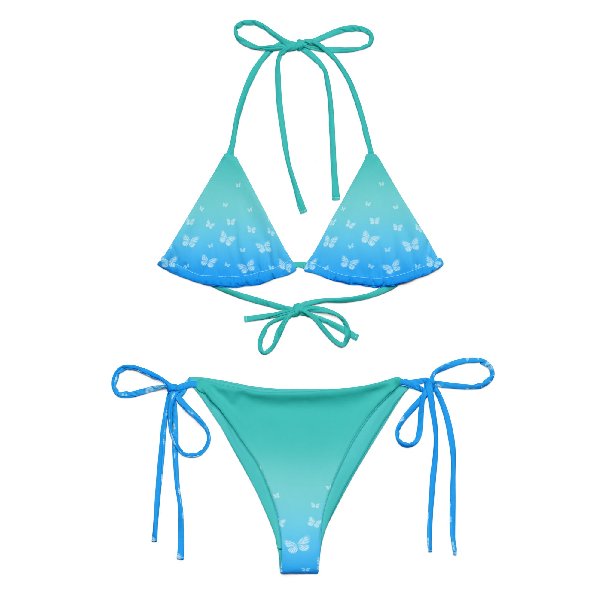 Debut All-over print recycled string bikini