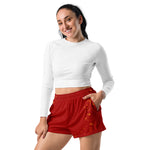 Load image into Gallery viewer, Red Women’s Recycled Athletic Shorts
