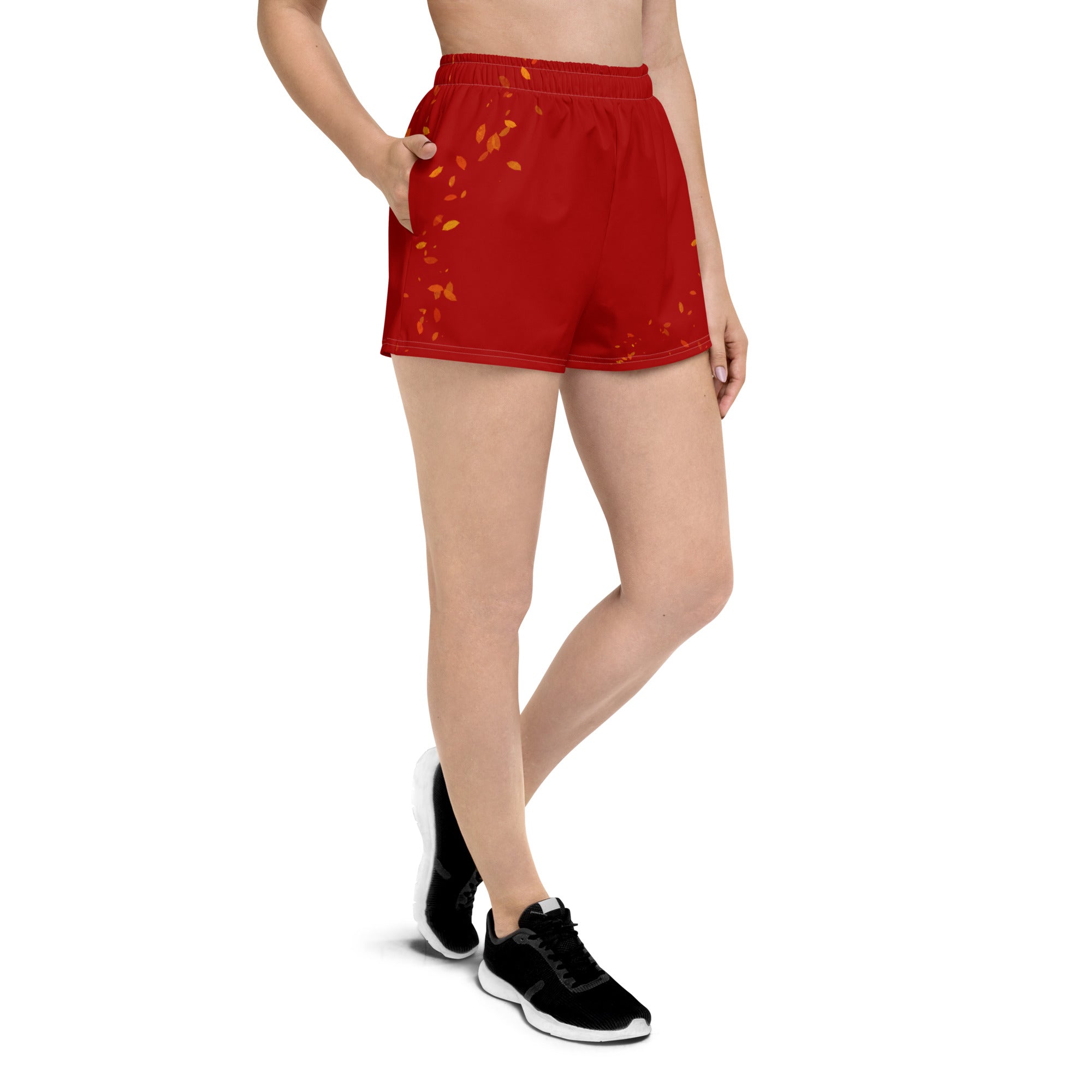 Red Women’s Recycled Athletic Shorts