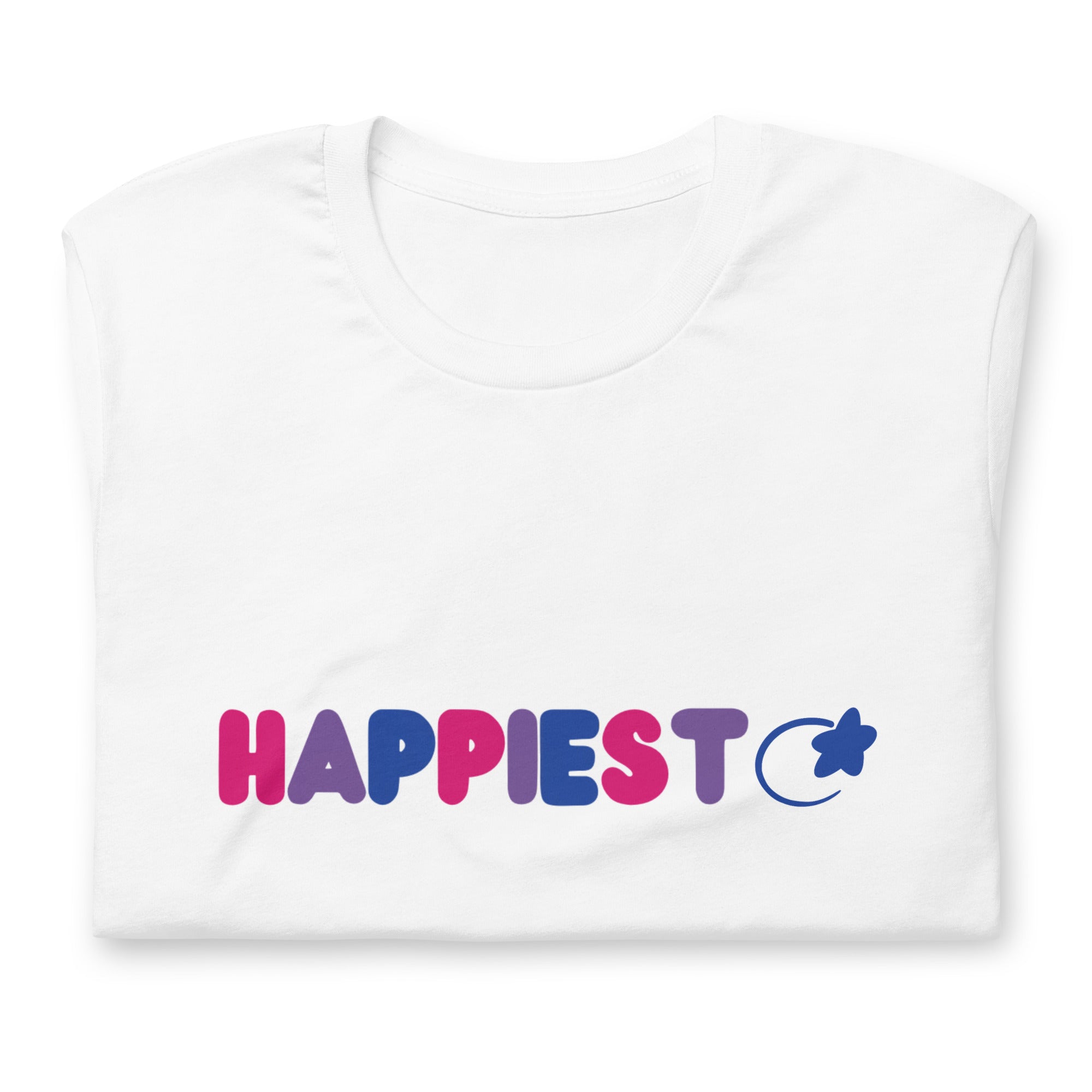 Happiest Bi Flag Unisex t-shirt