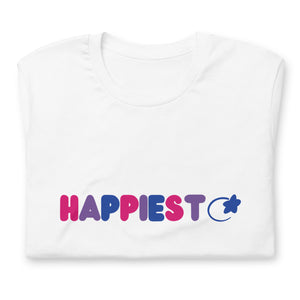 Happiest Bi Flag Unisex t-shirt