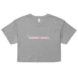 Pink Cowboy Crazy Printed Women’s crop top