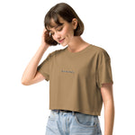 Load image into Gallery viewer, Cowboy Crazy Embroidered Women’s crop top
