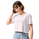 Load image into Gallery viewer, Pink Cowboy Crazy Printed Women’s crop top
