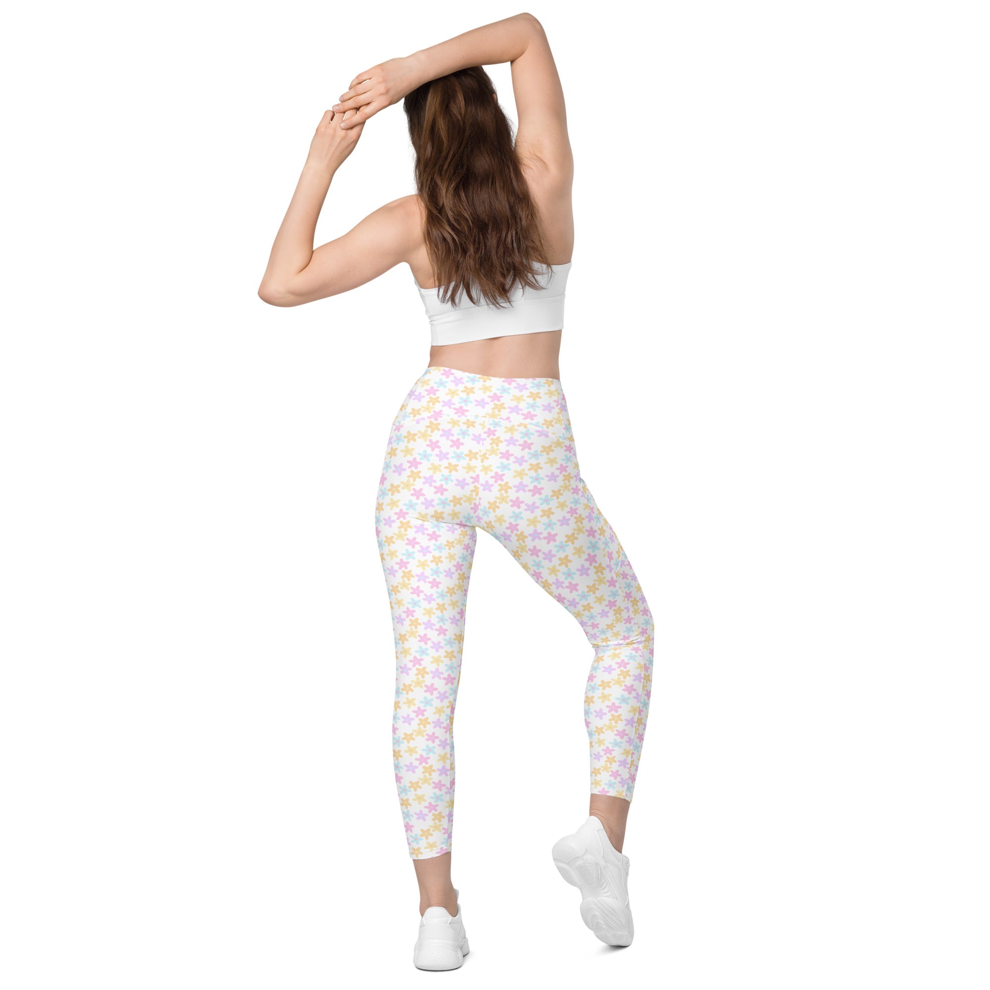 Spring Daisy Leggings with pockets