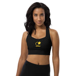 Load image into Gallery viewer, Happiest Black Longline sports bra
