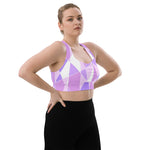 Load image into Gallery viewer, Galactic Purple Longline sports bra
