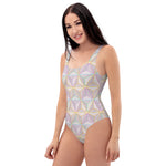 Load image into Gallery viewer, Rainbow Spaceship One-Piece Swimsuit

