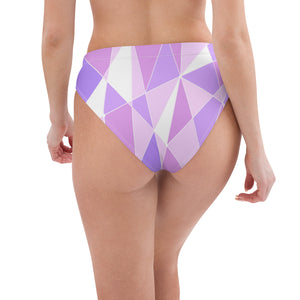 Galactic Purple Recycled high-waisted bikini bottom