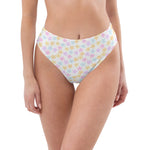 Load image into Gallery viewer, Spring Daisy Recycled high-waisted bikini bottom
