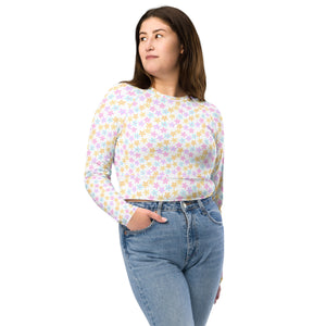 Spring Daisy Recycled long-sleeve crop top
