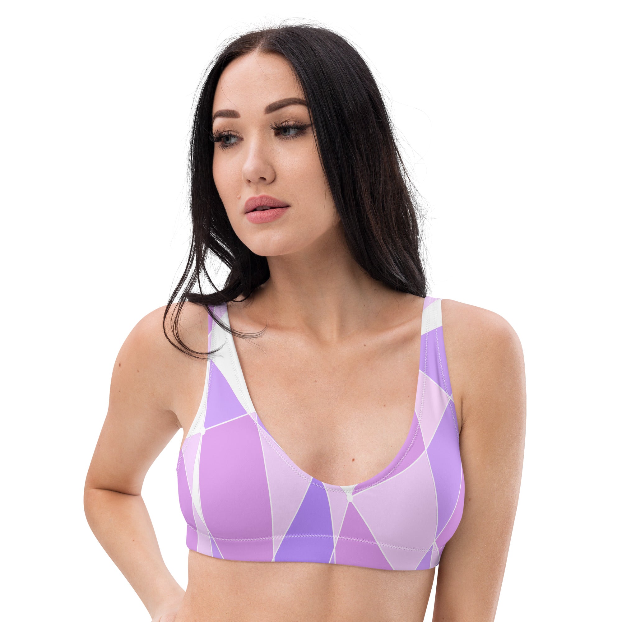 Galactic Purple Recyled padded bikini top