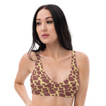 Load image into Gallery viewer, Giraffe Recycled padded bikini top
