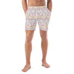 Load image into Gallery viewer, Rainbow Spaceship Men&#39;s swim trunks
