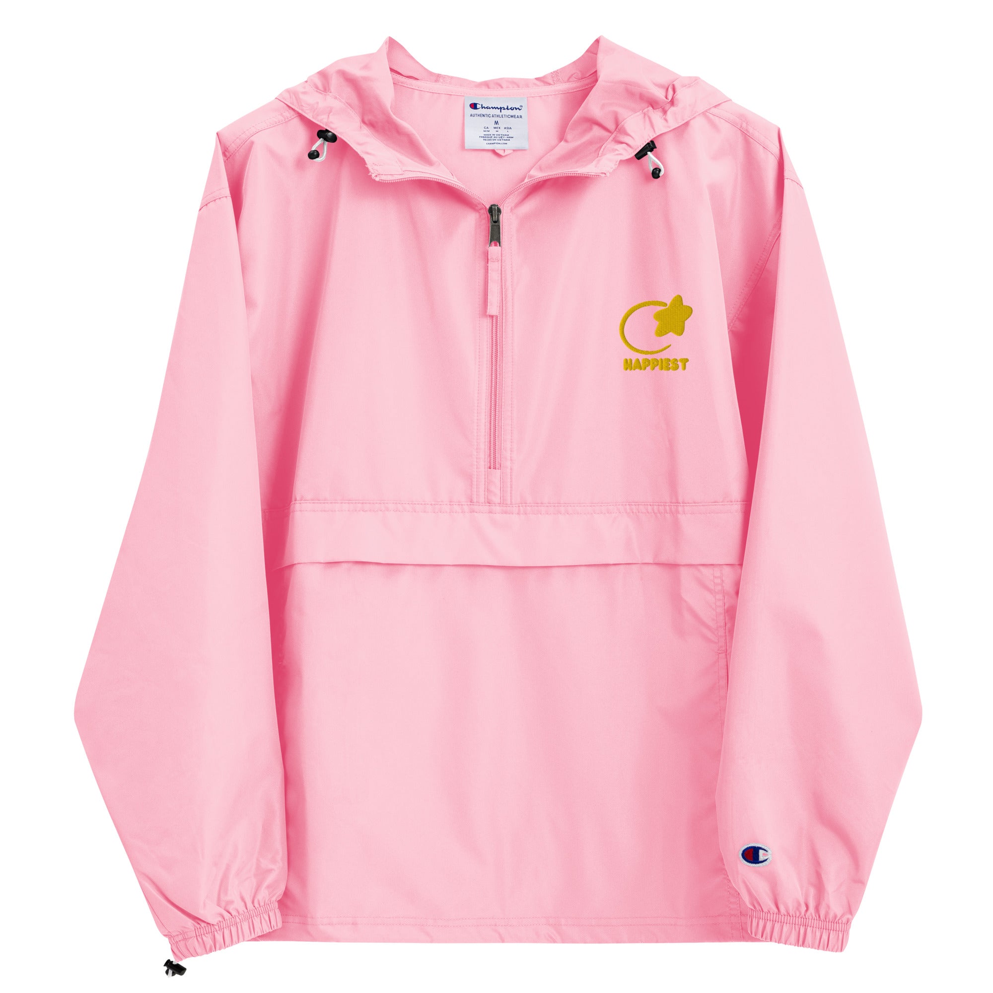 Happiest Embroidered Champion Packable Jacket