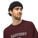 Load image into Gallery viewer, Happiest Varsity Embroidered Unisex Sweatshirt
