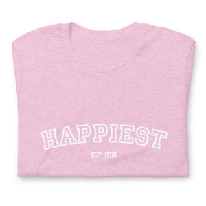 Pastel Happiest Alumni Unisex t-shirt